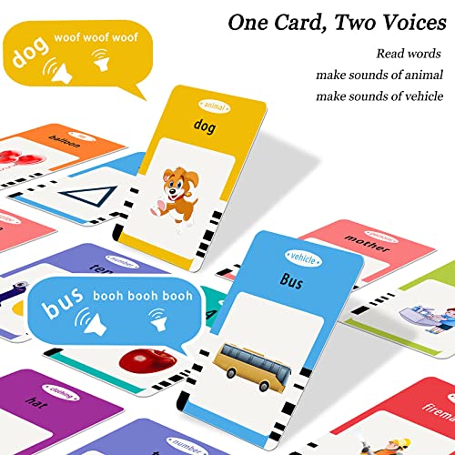 Startcan Toddler Learning Toys for 2 3 4 5 Year Old Boys and Girls, Autism Sensory Toys for Autistic Children, Speech Therapy Toys, 112 Cards - 224 Sight Words Talking Flash Cards