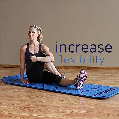 Prism Fitness Self-Guided Exercise Mat, Smart Mat for Workout and Yoga, Blue