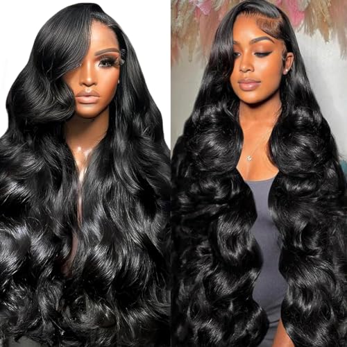 Chocolate Brown Lace Front Wig Human Hair Pre Plucked 4# Colored Wigs Human Hair 13x6 Body Wave HD Lace Frontal Wigs Human Hair 200% Density Glueless Wigs Human Hair 18Inch