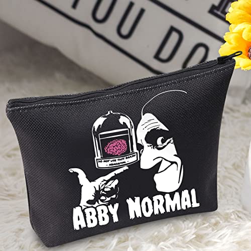 BWWKTOP Horror Movie Quote Cosmetic Makeup Bag Monster Inspired Gift Abby Normal Zipper Pouch Bag For Movie Fans(Abby Normal)