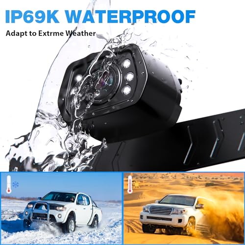 ZEROXCLUB Wired Backup Camera Kit with 7" Monitor, HD 1080P Display for Car Truck/Pickup/SUV/Van/RV, Night Vision Rear View Camera IP69 Waterproof-B7