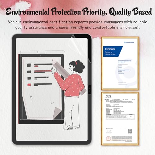 BERSEM 2-Pack Paper Nano Screen Protector for iPad Air 11 Inch 2024 (M2) / iPad 10th Generation 2022 / iPad Pro 11 2024 (M4), Matte PET Film, Nib Friendly, Anti-Glare