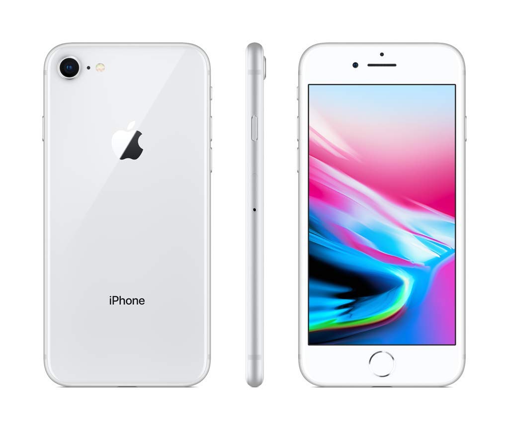Apple iPhone 8 (256GB, Silver) [Locked] + Carrier Subscription
