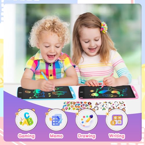 Toddler Kids Toys Gifts - 2 Pack LCD Writing Tablet 10 Inch Doodle Board, Drawing Tablet Drawing Pad, Kids Games Christmas Birthday Gifts Toys for 3 4 5 6 7 Years Old Girls Boys