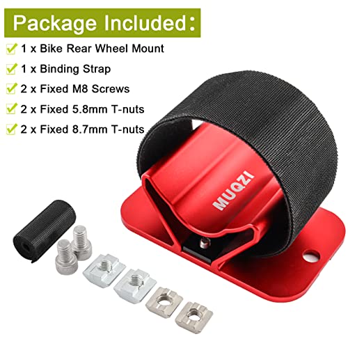 MUQZI Bike Rear Wheel Rack Mount, Aluminum Alloy Bicycle Rear Wheel Fixed Holder Car Carrier Rack Installation Mount, Black