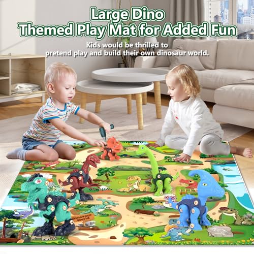 Jasonwell Kids Building Dinosaur Toys - Boys STEM Take Apart Construction Set Educational Dino Kit Play Set Easter Party Favors Christmas Birthday Gifts for Toddler Girls Age 3 4 5 6 7 8 + Year Old