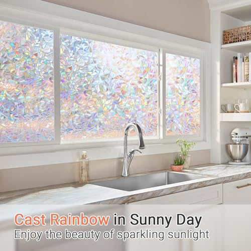 LUTE Blackout Window Film, Sun Light Blocking Frosted Privacy Window Cling for Glass, Darkening Window Tint for Day Sleep, UV Blocking Static Cling Window Cover, 17.5" x 78.7"