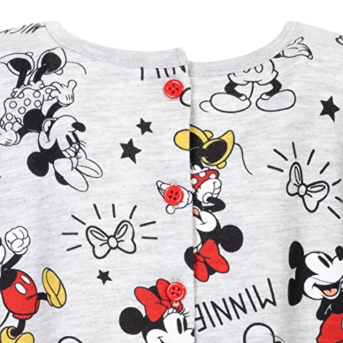 Disney Minnie Mouse Mickey Mouse Infant Baby Girls Sleeveless Romper Gray 18 Months