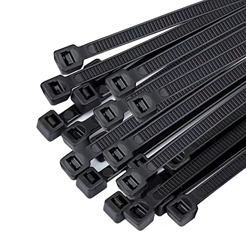 Large zip ties 18 inch black Extra long cable ties heavy duty outdoor 120 lbs thick Nylon plastic Zipties 65pcs