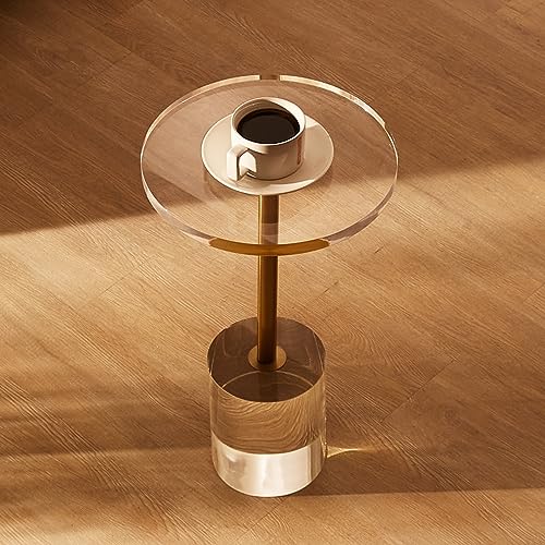 VEVOR Acrylic Side Table, U- Shaped Coffee Table, Clear Acrylic End Table with Waterfall Edges for Drink, Food, Snack Used in Living Room & Bedroom