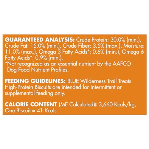 Blue Buffalo Wilderness Trail Treats High Protein Grain Free Crunchy Dog Treats Biscuits, Turkey Recipe 24-oz Bag