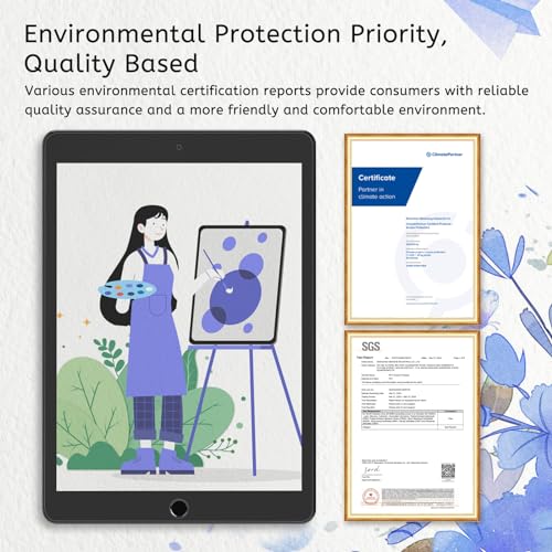 MOBDIK 2 Pack Paperfeel Screen Protector Compatible with iPad 9/8/7 (10.2 Inch, 2021/2020/2019, 9th/8th/7th Generation), Crafted for Natural Writing, Anti Glare with Easy Installation Kit