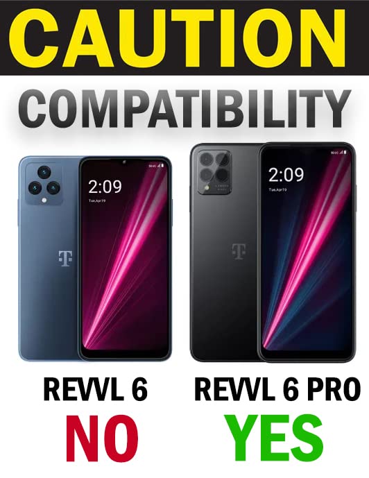 Case with Clip for T-Mobile REVVL 6X Pro 5G (2023) / REVVL 6 Pro 5G (2022), Nakedcellphone Slim Hard Shell Phone Cover with Kickstand and [Rotating/Ratchet] Belt Hip Holster Holder Combo - Black