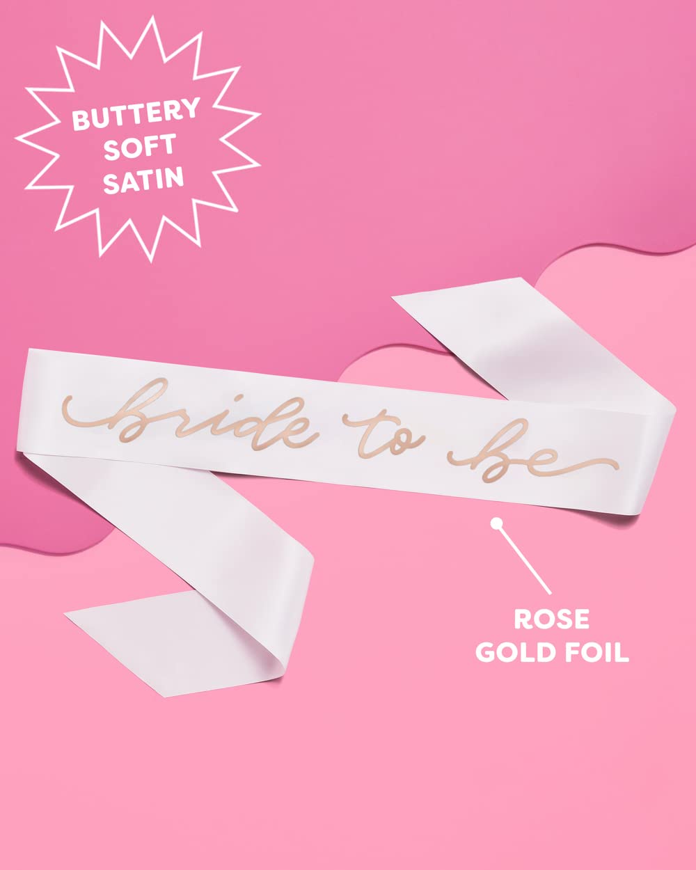 xo, Fetti Bride to Be Sash | Bachelorette Party Decorations White + Rose Gold, Bridal Shower Gift, Bridesmaid Favors