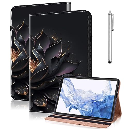 VODEFOX for Samsung Galaxy Tab A9 Plus Case, Stylish PU Leather Cover Flip Stand Shell with Elastic Band & Card Holder for Galaxy Tab A9 Plus Tablet - Starry Sky