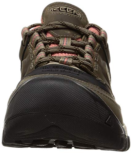 KEEN womens Ridge Flex Low Height Waterproof Hiking Shoe, Steel Grey/Hydrangea, 10.5 US