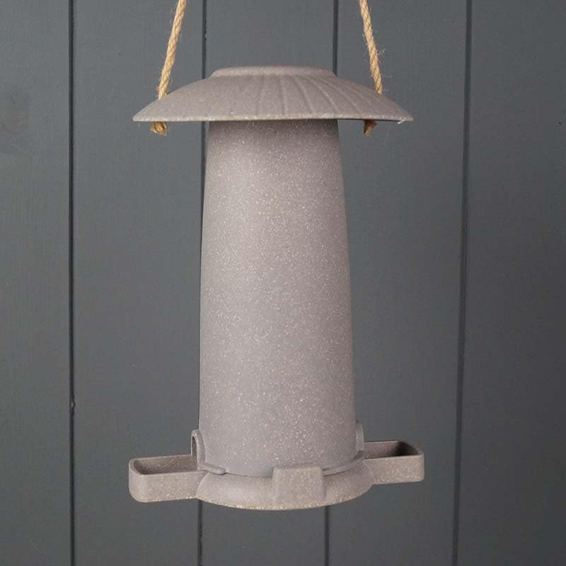 Bird Feeder for Indoors & Outdoors - Hanging - Earthy Sustainable Seed Bird Feeder - STRAW - Sustainable