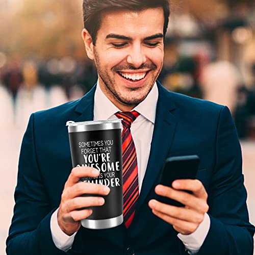 Gifts for Men Women Dad Husband Dad Him-20 OZ Tumbler Cup with Straws,Lids-Fathers Day, Christmas, Birthday, Valentines Day Thank you Gifts Inspirational Stocking Stuffers for Best Friend Brothers Son