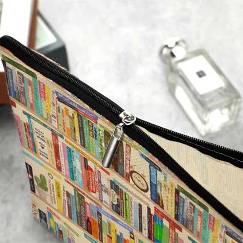 Funny Gifts for Book Lovers Readers Makeup Bag Bookish Gifts Book Accessories Cosmetic Bag Book Club Librarian Gifts for Women Friend Daughter Reading Lovers Birthday Christmas Friendship