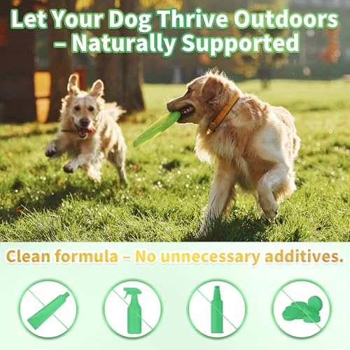 Skin & Coat Healthy Support Drops for Dogs - Natural Dog Allergy Relief + Herbal Oral Flea & Tick Support Supplement- Soothes Allergy & Itchy Skin for Dog Multivitamins & Omega-3
