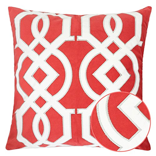 Homey COZY 71149-Jessica Accent Pillow, Single, Coral