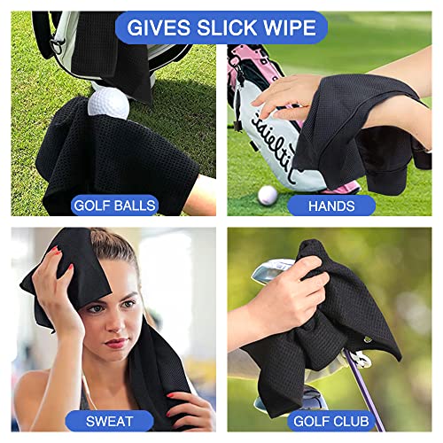 Hafhue Swing Swear Look for Ball Repeat Funny Golf Towel, Golf Gifts for Men Women, Golf Accessories for Men or Women, Birthday Gifts for Golf Fan, Retirement Gift for Men Dad Grandpa (GRM019)