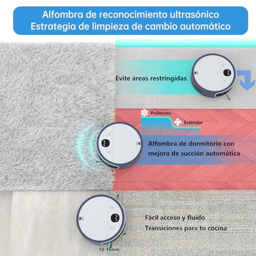 OKP Robot Vacuum, WiFi/App/Alexa, Robotic Vacuum Cleaner with Schedule, LIDAR Navigation, Smart Anti Collision and Anti-Fall, Self-Charging, Smart Mapping, Ideal for Hard Floor, Pet Hair, Carpet