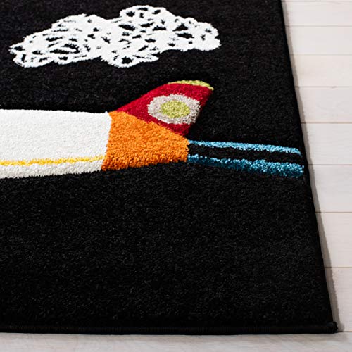 SAFAVIEH Carousel Kids Collection Area Rug - 9' x 12', Navy & Ivory, Non-Shedding & Easy Care, Ideal for High Traffic Areas for Boys & Girls in Playroom, Nursery, Bedroom (CRK167N)