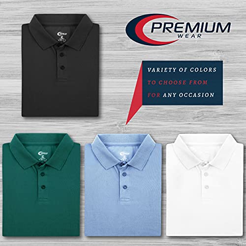 Premium Wear Boys High Moisture Wicking Polo T Shirts | Yellow - X-Large