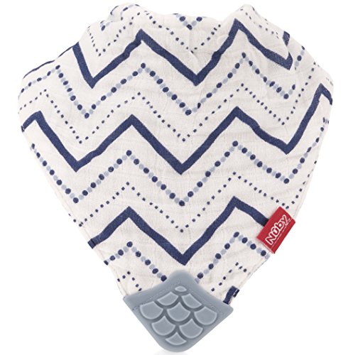 Nuby Baby Bibs - 3 Pc Muslin Bibs - Reversible 100% Natural Cotton Teething Bib - Baby Bibs For Girls And Boys, Baby Essentials