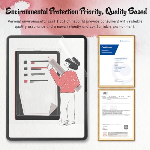 bersem 2 Pack New Paper Nano Screen Protector for iPad Pro 13 Inch 2024 (M4) / iPad Air 13 Inch 2024 (M2), Matte PET Film for Writing, Nib Friendly, Anti-Glare, Easy Installation, Nano-Texture