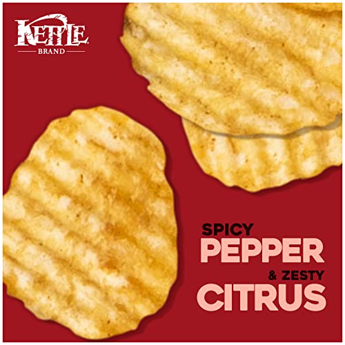 Kettle Brand Potato Chips Krinkle Cut Habanero Lime Kettle Chips, 7.5 Oz