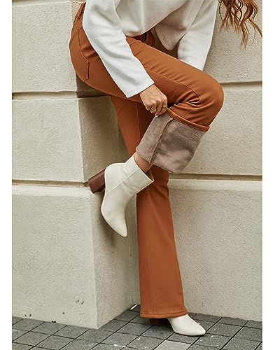 GRAPENT Orange Flare Pants - Women's Bell Bottoms in Apricot, Size XS/X-Small