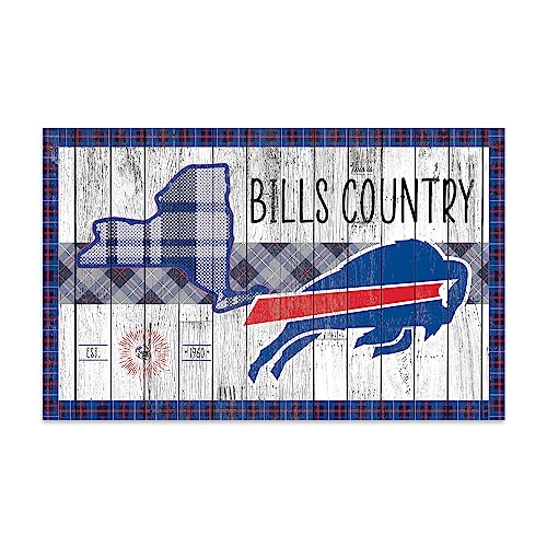 Rico Industries NFL Football Buffalo Bills This is Bills Country 11" x 19" Home Décor Wood Sign
