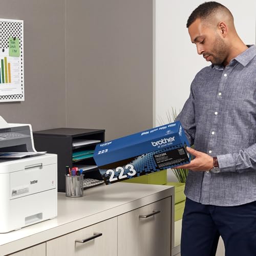 Brother Genuine TN223BK, Standard Yield Toner Cartridge, Replacement Black Toner, Page Yield Up to 1,400 Pages, TN223, Amazon Dash Replenishment Cartridge