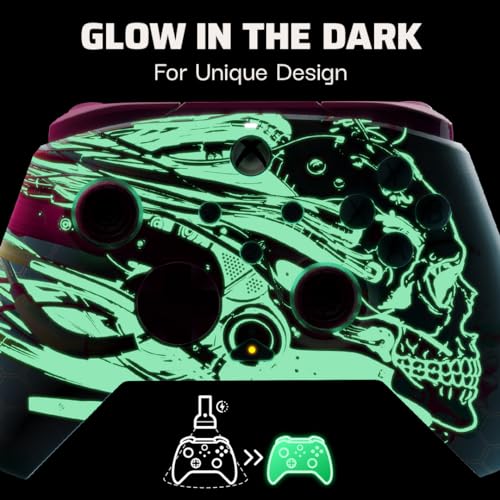 PDP Gaming REMATCH GLOW Enhanced Wired Gaming Controller: Licensed Glow in the Dark Gamepad for Xbox Series X|S, Xbox One, Windows PC, Mappable Back Buttons, Advanced Customizable App: Android Dreams