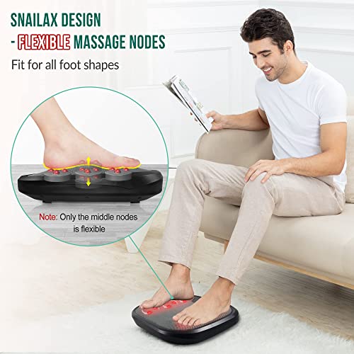 Foot Massager with Heat, Snalax Shlatsu Electic Foot Masager Machine for Plantar fascits, Foot Warmer Massager for Neuropathy Paln and Circulatlon, Glits for Eldery, Men/Women