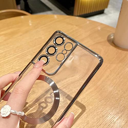 XLHLKP Case for Samsung Galaxy S23 Ultra 5G, Designed for Samsung S23 Ultra Phone Case,for Samsung S23 Ultra Phone Cover with Anti-Scratch,Phone Protection-Gold