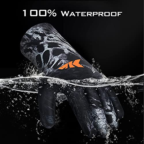 KastKing IceRiver Fishing Gloves – 100% Waterproof Cold Winter Weather Fishing Gloves – for Men and Women – Ideal for Ice Fishing, Winter Fishing, Outdoor Winter Sports,M,BO