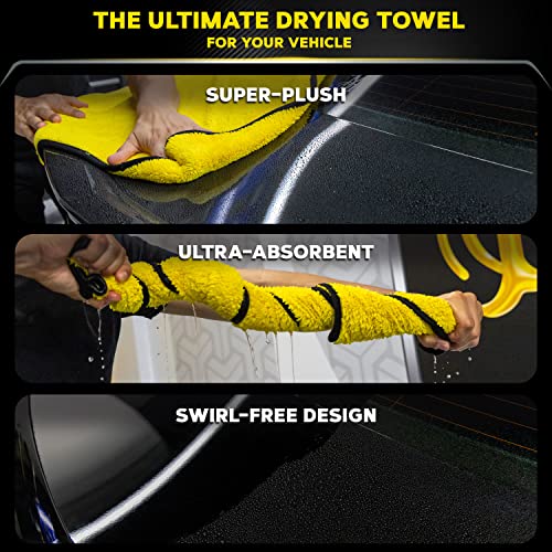 Meguiar's X190400 Supreme Shine Drying Towel, Large Super Plush – 1 Pack