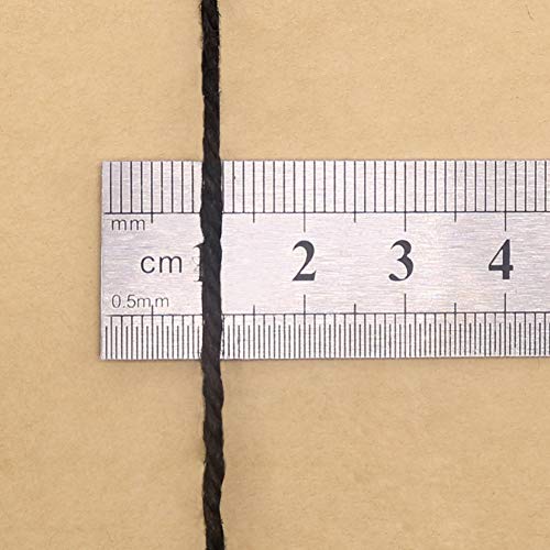 Vivifying 656 Feet Black Jute Twine, Natural 2mm Jute Cord for Crafts, Halloween Wrapping, Garden (Black)