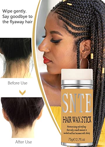 Samnyte Hair Wax Stick, Hair-Styling Waxes, Nourishing Accessories - Slick Stick for Women & Kids, Gel Tamer for Flyaways, Bun Maker & Styling Cream, 2.7 Fl Oz