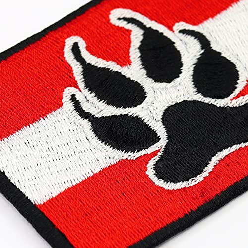 Service Dog DO NOT Touch Identify Service Dogs Iron on Patch - Professional Sew on Patch for Police and Military Dogs - Embroidery Patch for Dog's Vest and Collar as ID - 3.54X1.96 in