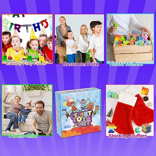 1000 Pcs Party Favors for Kids, Fidget Toys Bulk, Birthday Gift Toys, Fidgets Stocking Stuffers, Treasure Box Birthday Party, Goodie Bag Stuffers, Carnival Prizes, Pinata Filler Stuffers for Classroom