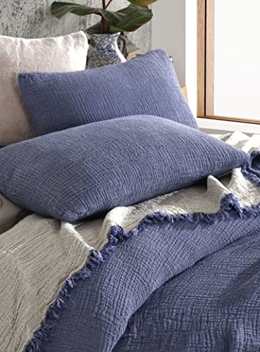 Soft Pure Cotton 4 Layer Gauze Bed Cover, Muslin Throw Blanket, Lightweight Blanket, Oversize, King Size, Queen Size and Twin Size. (King Size 95X106 Inches, Buttercream Yellow)