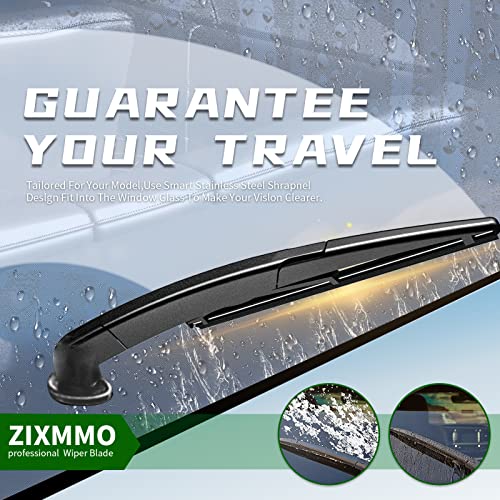 ZIXMMO 26"+16" windshield wiper blades with 10" Rear Wiper Blades Set Replacement for Nissan Leaf 2011-2017 -Original Factory Quality，Easy DIY Install (Set of 3)