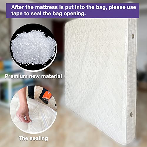 Mattress Bag for Moving Storage, 5 Mil Heavy Duty Bed Mattress Cover, Super Thick and Tear Resistant (Twin)