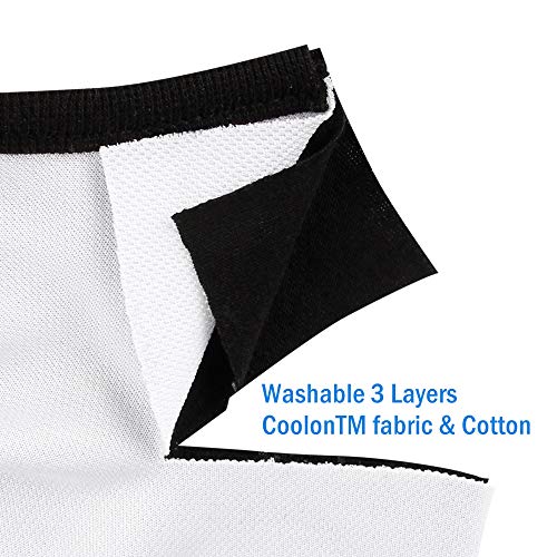 WITHMOONS Cloth Face Mask Washable Reusable 3 Ply Mouth Shield Breathable with Nose Wire 3PACK EU0304