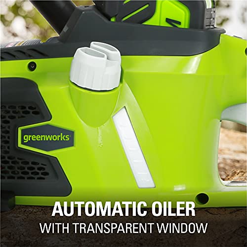 Greenworks 40V 16" Brushless Cordless Chainsaw, 4.0Ah Battery and Charger Included