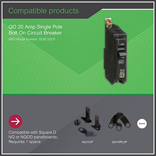 Square D by Schneider Electric QOB120CP Circuit Breaker, Black